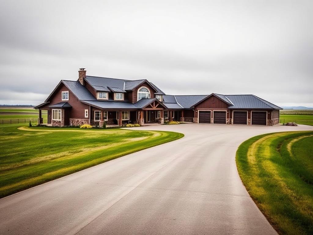Acreages & rural evening lights example — original