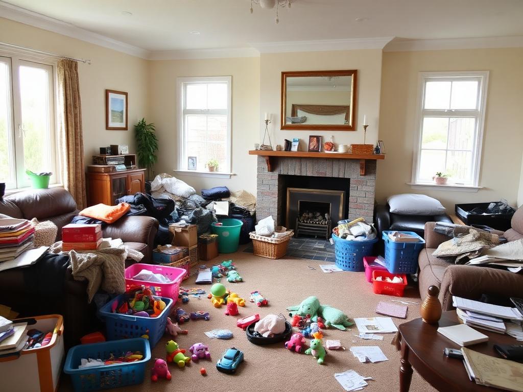 Detached houses declutter and staging example — original