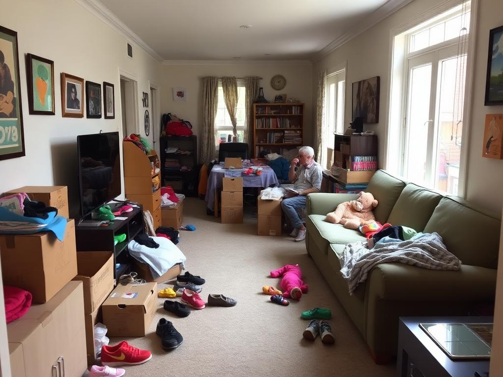 Townhouses (Freehold) declutter and staging example — original