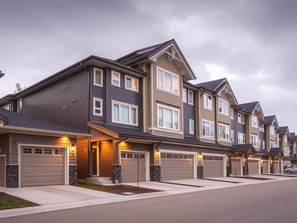 Townhouses (Freehold) evening lights example — original